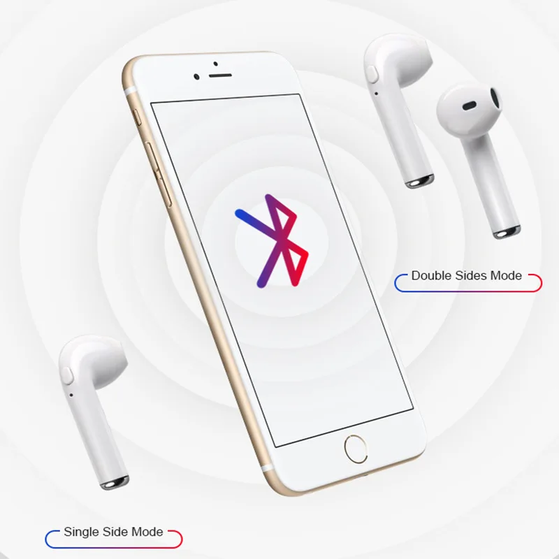 Новинка I7 I7S TWS беспроводные наушники Bluetooth 5,0 наушники с микрофоном для телефона iPhone x xs Xiaomi samsung s6 s8 huawei LG