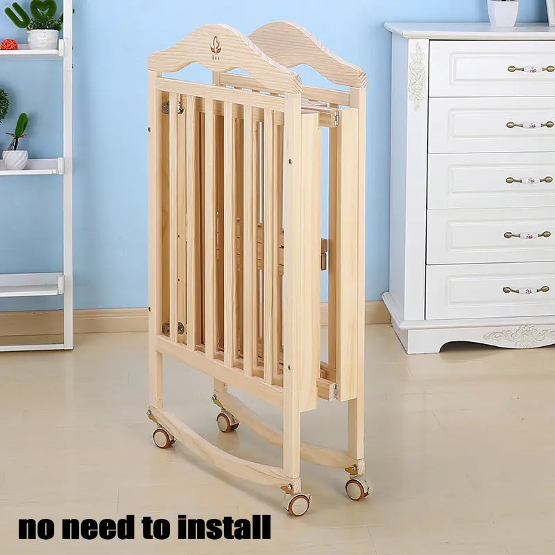 foldable wooden baby cot