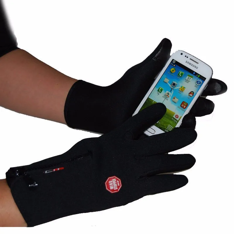 Высокое качество зимние спортивные перчатки теплые ветрозащитные с сенсорным экраном функция для смартфона мужские и женские фитнес