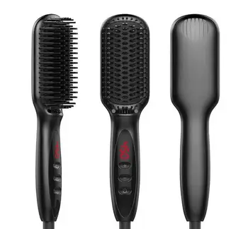

LCD Ionic Hair Straightener Brush Comb, MCH Ceramic Heating, LED Display, Adjustable Temperatures, Anti Scald Hair Straighten
