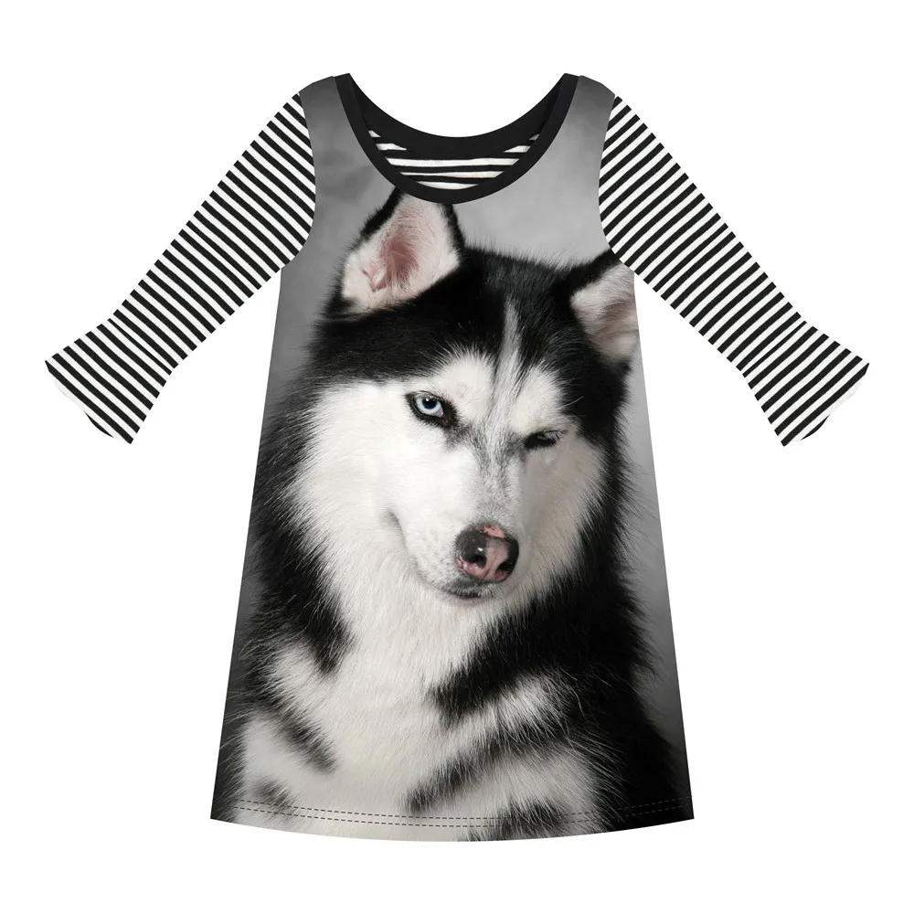 Kids Clothes clothing Baby girl dress Long sleeve Girls stripe Dresses