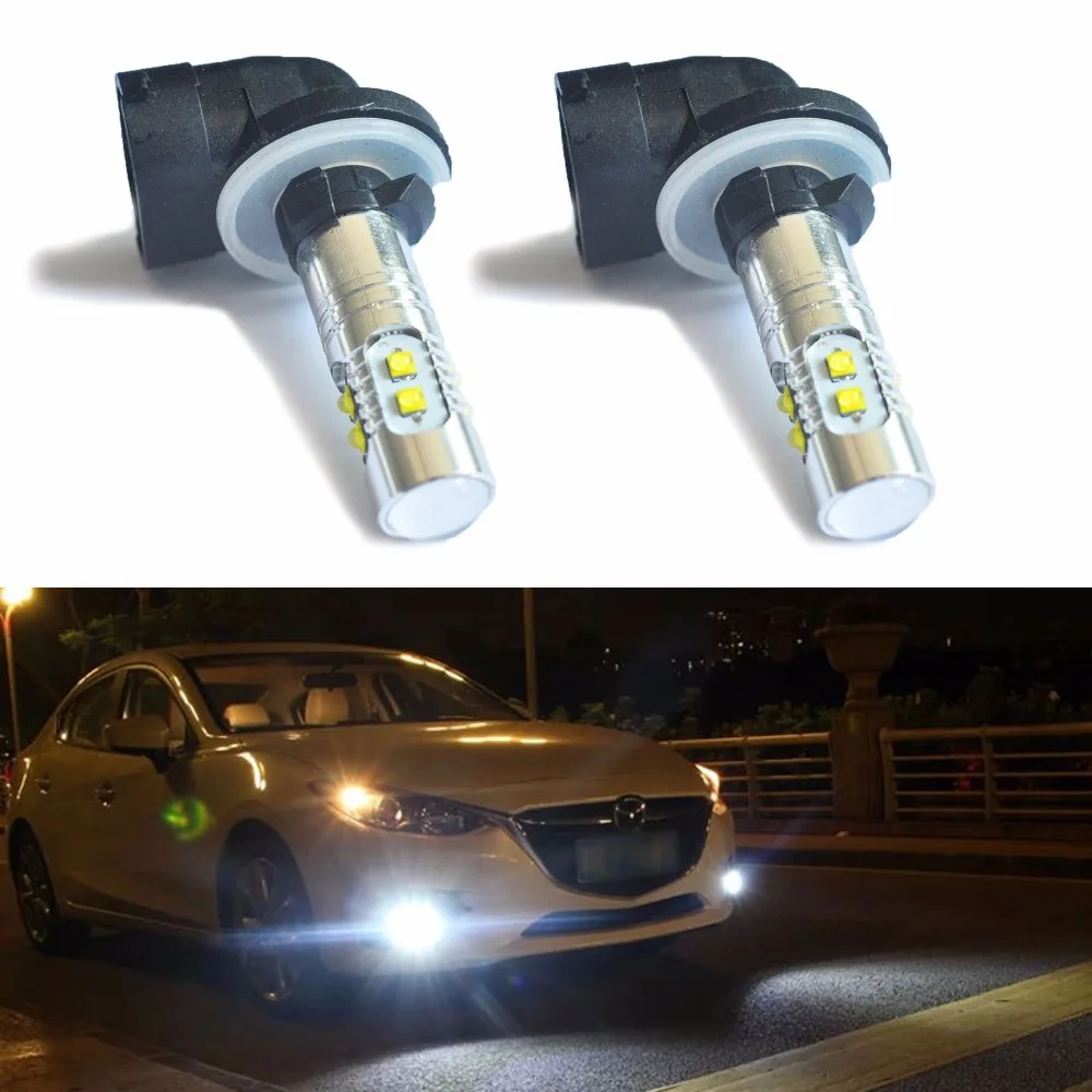 Par Lampada H27 881 10 Led Cree Chip led 50 Вт Efeito Onix Cobalt Spin 6000K Branca для Kia Sportage Cerato Hyundai I30|h27 881|lampada h2710 |