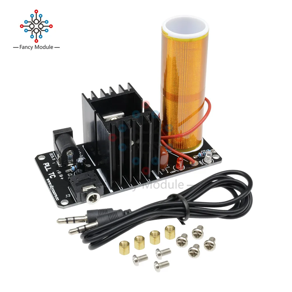 

DIY Mini Tesla Coil Kit 15W Mini Music Tesla Coil Plasma Speaker Tesla Wireless Transmission DC 15-24V
