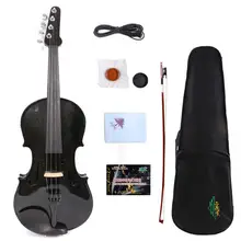 Yinfente черный 4/4 скрипка ель+ клен ручной работы Ebony части сладкий звук бесплатно чехол Лук# EV1