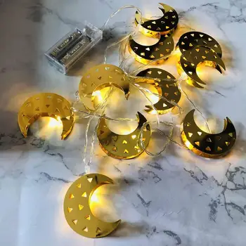 

Eid Muslim LED Moon Shape String Light Decoration String Lamp Pendant for Muslim Festival Party