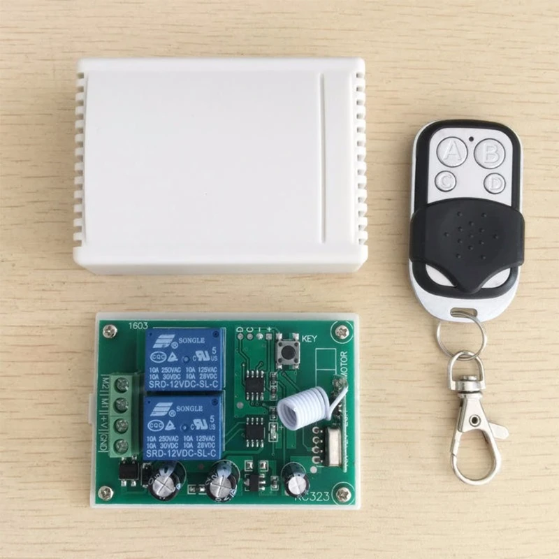DC 12V 2CH RF 433MHz беспроводной переключатель релейный модуль приемника с пультом