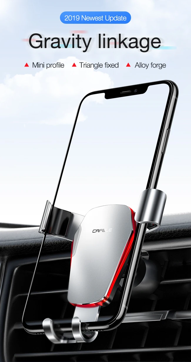 Автомобильный держатель для телефона Cafele Gravity для автомобиля, слот для CD, держатель для телефона на вентиляционное отверстие, подставка для iPhone, samsung, вращение 360, поддержка сотовых телефонов
