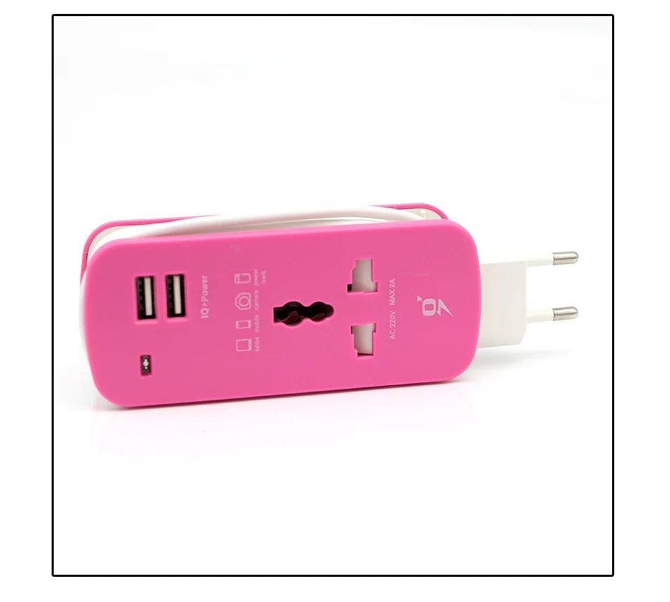 Colorful All in One Universal International Plug Adapter 2 USB Port World Travel Power Charger Adapter Extension Socket (15)