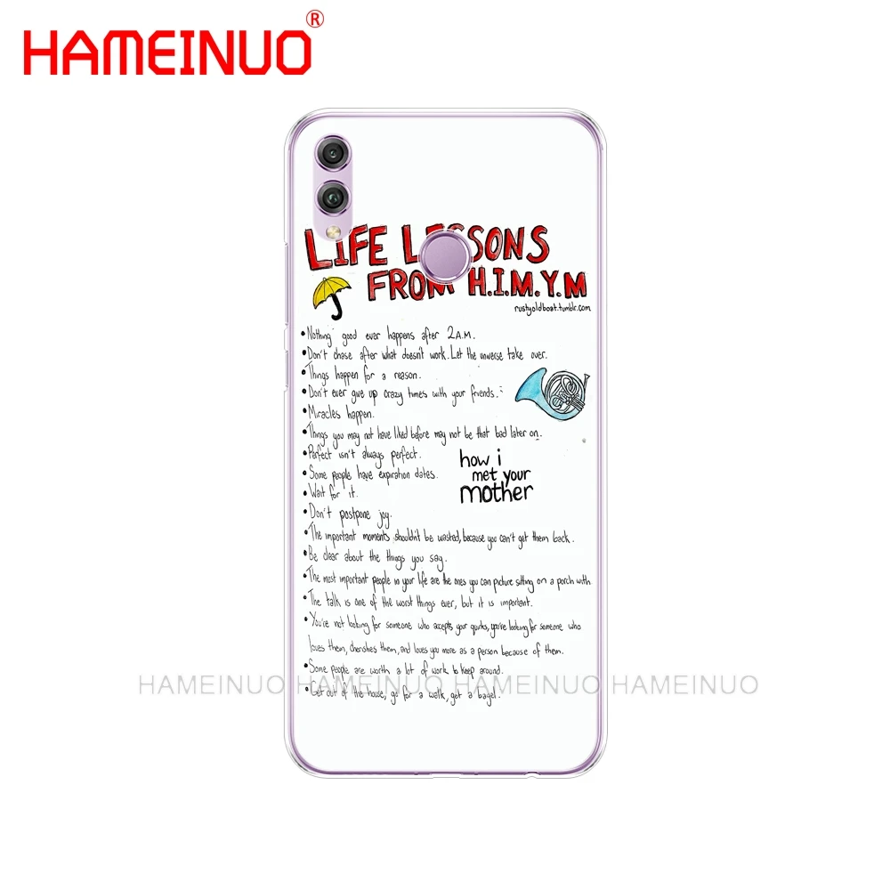 HAMEINUO how i met your mother himym quotes чехол для телефона huawei NOVA 3 3i mate 20 pro для honor 8x Max Note 10 - Цвет: 90949