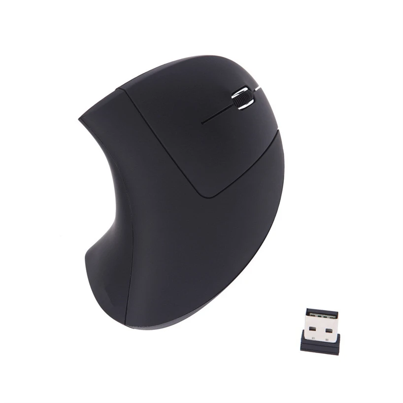 

VOBERRY 2.4 GHz 6-key Vertical Healthy Mouse Wireless Connection 2400 Dpi10 M Remote Control Distance Business Office Mouse
