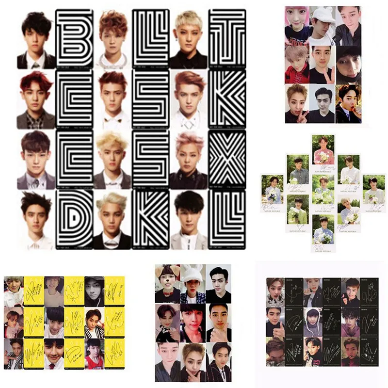 Youpop KPOP EXO K M точный LOTTO Plant 3 EX'ACT альбом самодельные бумажные карты POP Подпись LOMO