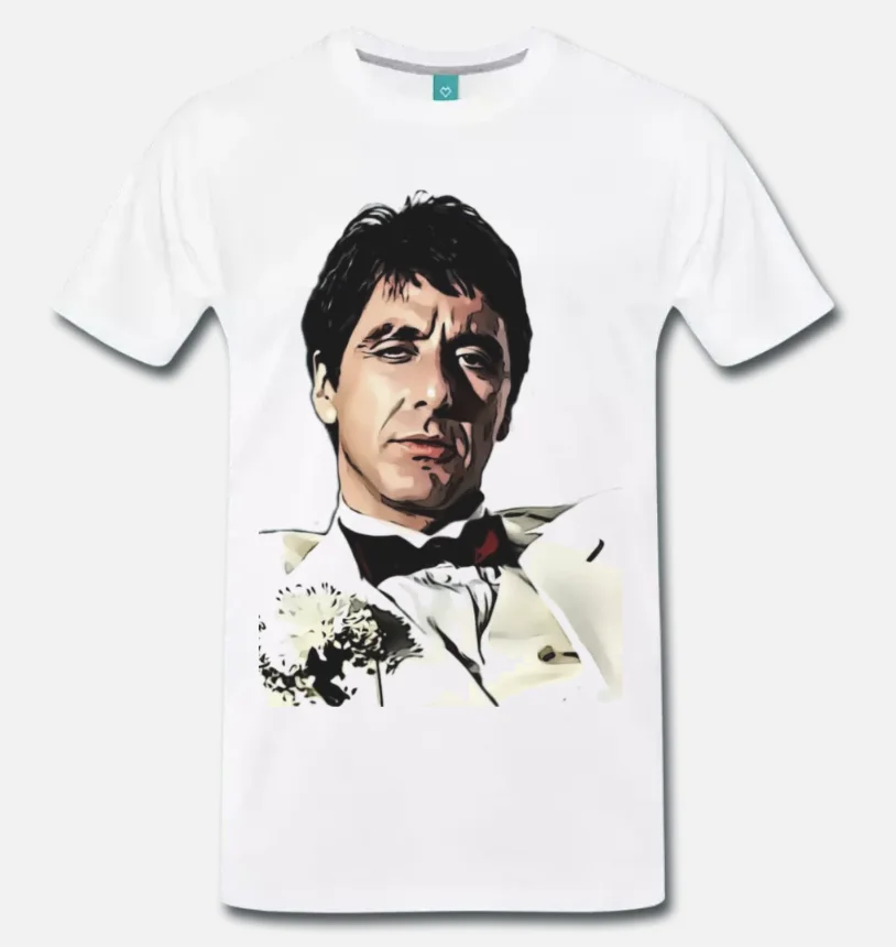 

T-SHIRT AL PACINO ATTORE CULT SCARFACE TONY MONTANA MITO - 1 - S-M-L-XL-2XL-3XL