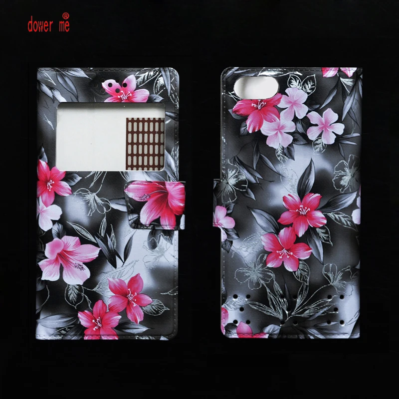 

dower me Colorful Flower Flip PU Leather Case Cover For Jinga Start Smart Phone