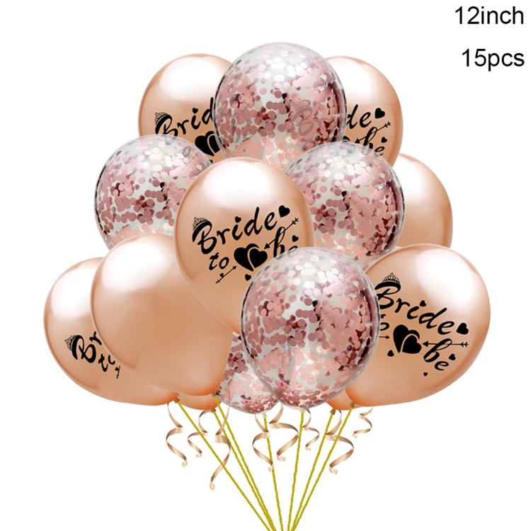 Йориу Невеста быть латекс конфетти для воздушного шара балон набор Девичник декорации на свадьбу, вечеринку команда свадебный душ сувениры - Цвет: Balloons Set 1