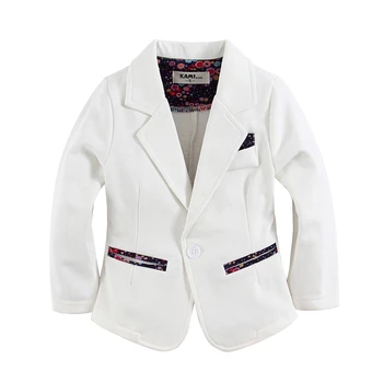 

new arrival knitted cotton 100% toddler girl blazer solid white