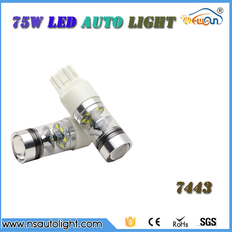 

led auto lamp T20 75W high power (7443) turn light 12v led car bulb with high quality