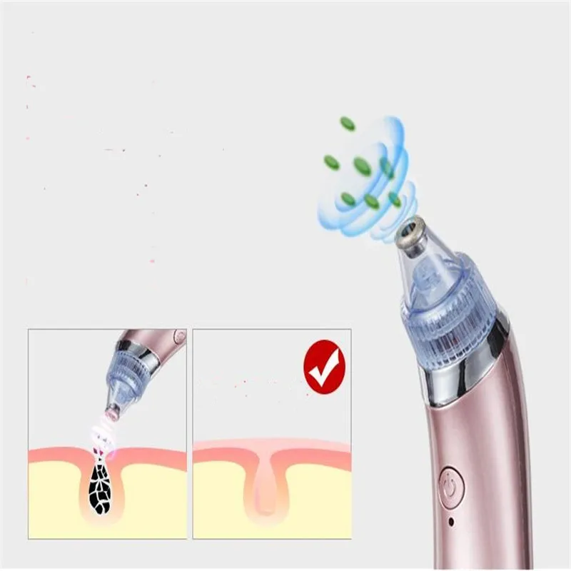 Electric Vacuum Suction Facial Pore Cleaner Nose Blackhead Comedo Remover Face Cleansing Pustule Acne Cleaning Removal Skin Care