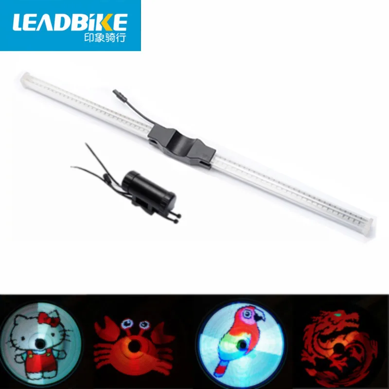 Goedkoop Leadbike Nieuwe 64 LED RGB Fiets Wiel Lichtmetalen Waterdichte Programmeerbare DIY Licht Bike Smart Lamp dubbelzijdig Display patroon