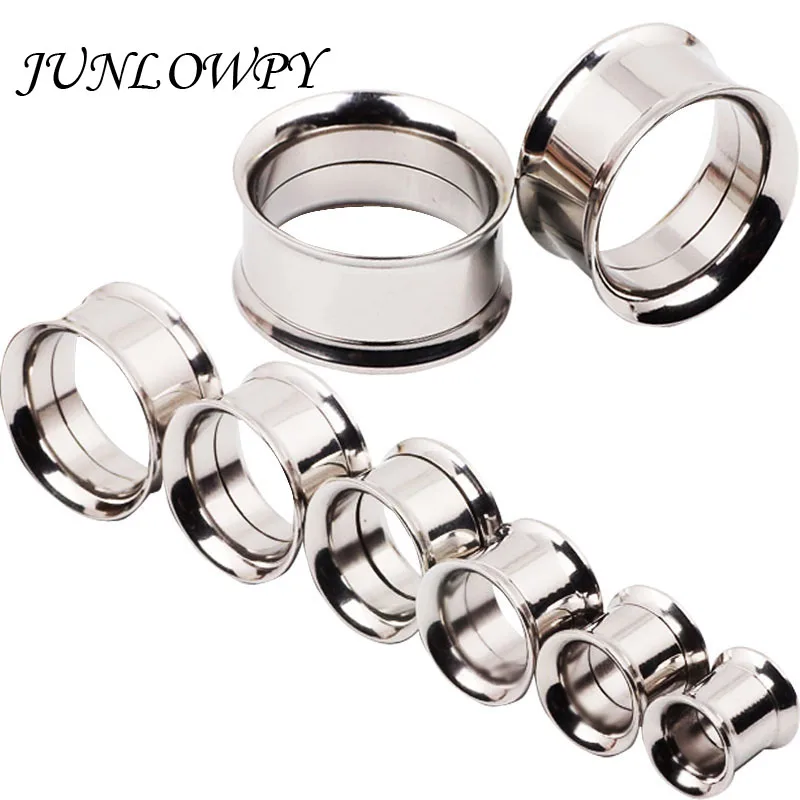 

Free Shipping Mix 9 Size 72pcs/lot Stainless Steel Internally Threaded Double Flare Screw Ear Flesh Tunnel Piercing Plug