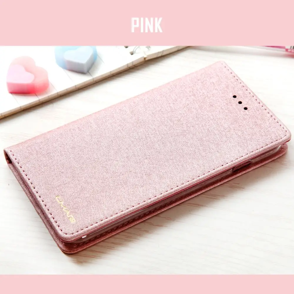 Шелковый кожаный чехол-бумажник для samsung Galaxy Note 9, флип-чехол для телефона, Роскошный чехол для samsung Galaxy Note 9 - Цвет: Розовый