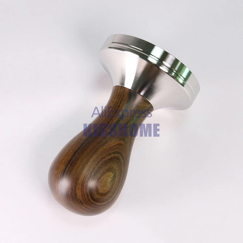 Beste 304 Roestvrij Staal Koffie Sabotage Chacate Preto Houten Handvat Koffie Poeder Hamer 41 49 51 53  57 57.5 58 58.35mm Cafe Accessoires