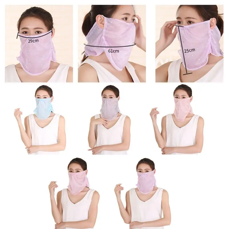 Для женщин и девочек Лето Защита от ультрафиолета рот маска для шеи Пылезащитный чехол с защитой от солнечных лучей, сладкий Карамельный