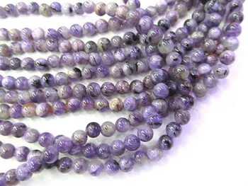 

Wholesale Charoite Gemstone , Charoite Bead Smooth Bead, Natural Stone, Semi Precious Bead, Blue Bead 6 8mm full strand