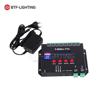 

Wholesale T300K T500K T4000S T8000A LED RGB Controller for WS2812B WS2811 TM1804 LPD6803 Any IC RGB LED Strip DMX Controller