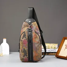 Camouflage man chest package tide canvas color package single shoulder bag new tide men’s bags