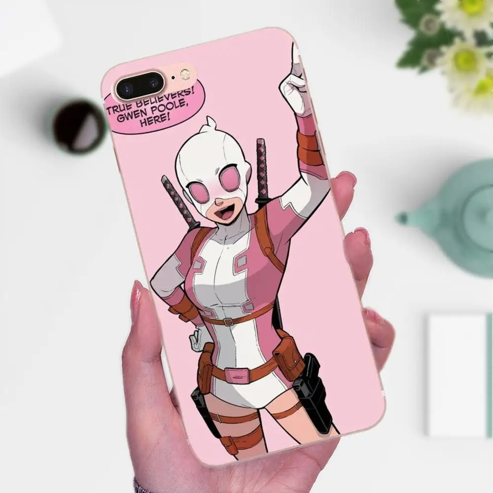 Милые аксессуары для телефона чехол Забавный Gwenpool Galaxy Grand Alpha G850 Core2 Prime S2 I9082 A3 A5 A7