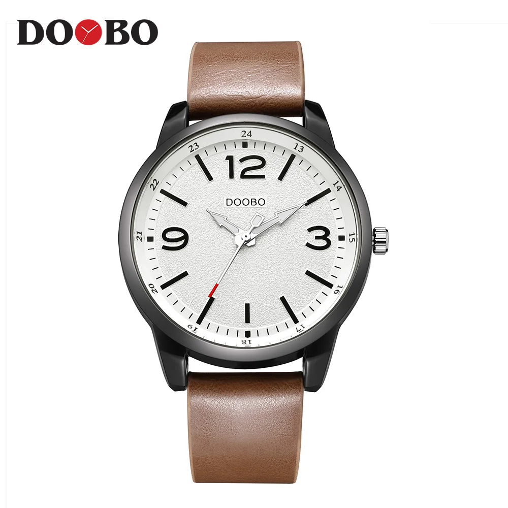 TEND Luxury Brand Men Analog Leather Sports Watches Men's Army Military Watch Male Date Quartz Clock Relogio Masculino Top - Цвет: D028 brown white