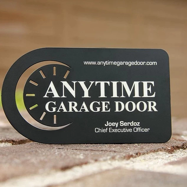

Hot Sell Custom Matt black etched Metal business card