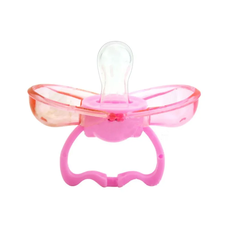

2018 New Style Toddler Baby Soother Silicone Pacifier Holder Nipple Dummy Teether Pacifier Clips 2 Color M2