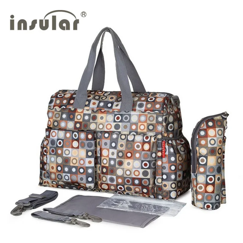 Insular Брендовая детская сумка для подгузников сумка на плечо для мамы модная сумка для мам водонепроницаемая сумка для детской коляски