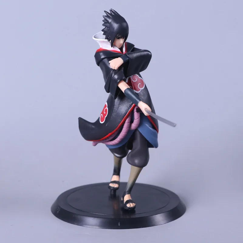 Японские Аниме фигурки Наруто игрушки Uchiha Sasuke фигурка 17 см ПВХ Модель игрушка