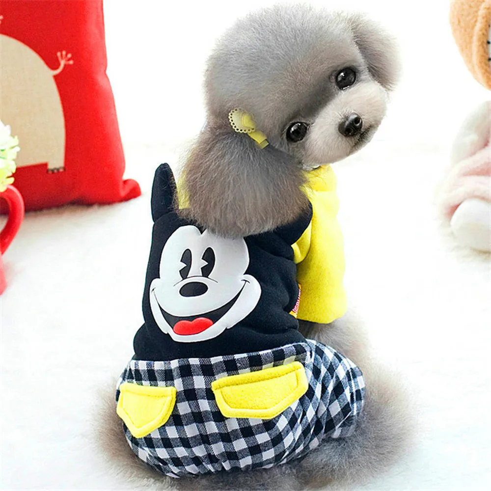 

2017 Fashion Cute Winter Pet Dog Clothes Mickey Mouse Pet Clothes for Small Large Dog Coats Jackets (color:red,yellow)
