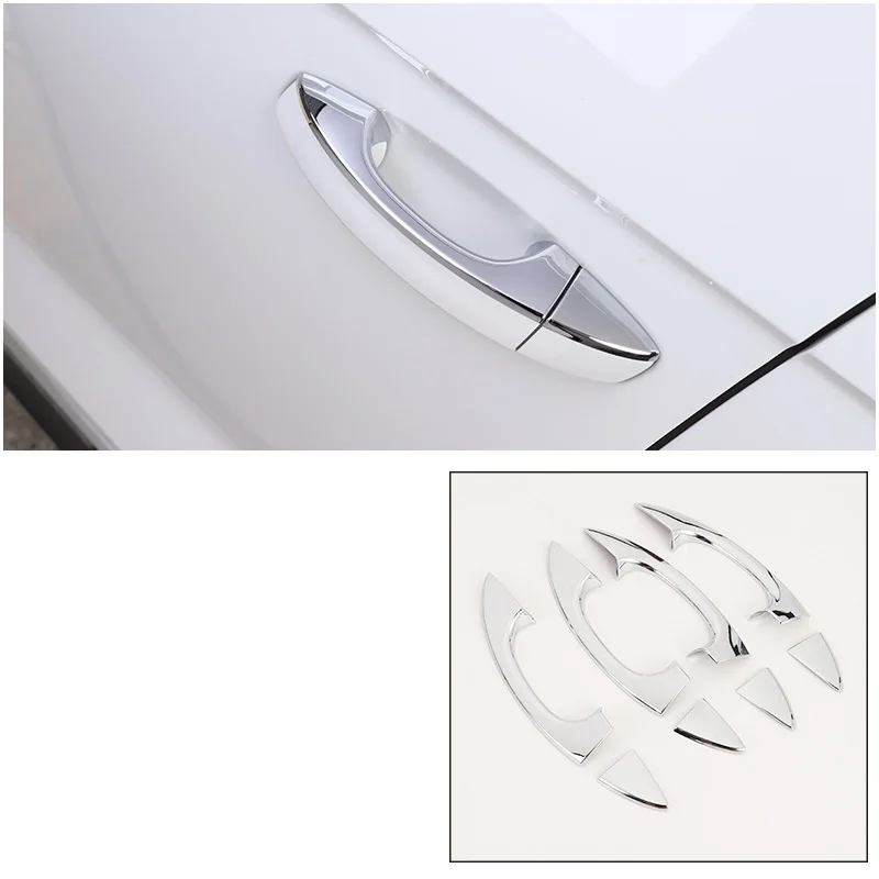 

Car Auto Automobile Modified Door Handle Exterior High-grade Accessory Covers Mouldings Trim Sticker 18 19 FOR Volkswagen T-ROC