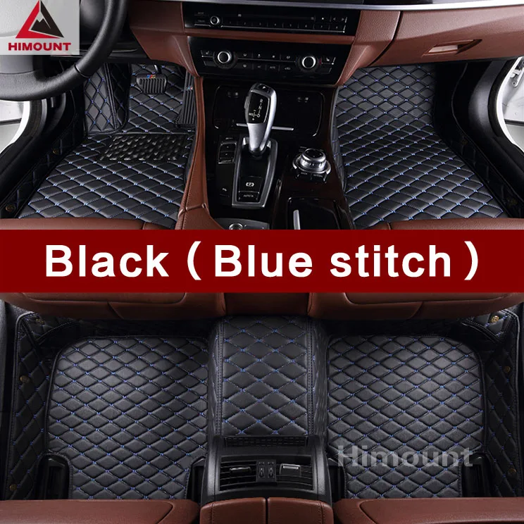 Индивидуальные автомобильные коврики для Mercedes Benz S class Maybach W220 W221 W222 V222 S63 S65 AMG длинные/стандартные колесная база ковры - Название цвета: Black (Blue stitch)