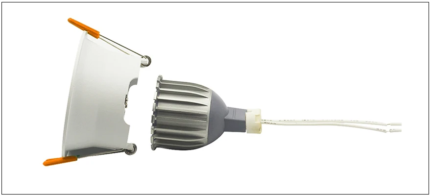 Hinnixy светодиодный светильник белого цвета с антибликовым покрытием, круглый светильник с глубокой вогнутой рамкой, сменная лампа MR16 6 Вт GU10 85-265 в 75 мм