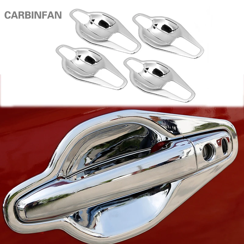 FOR 2013-2018 MITSUBISHI OUTLANDER CHROME DOOR BOWL COVER CUP TRIM BEZEL