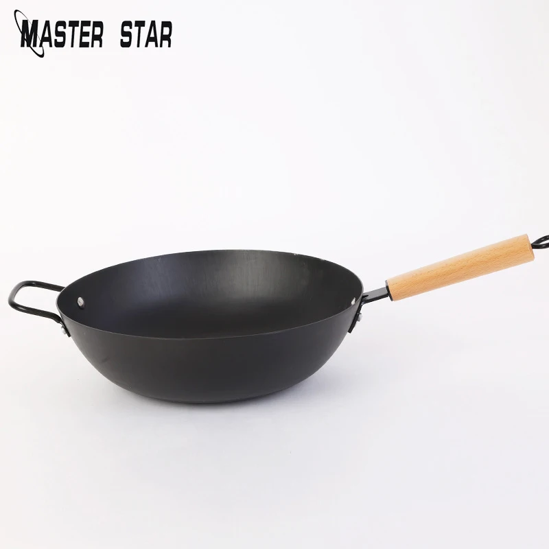 Мастер Звезда 34 см антипригарные железные Woks газовая плита вок кухонная посуда
