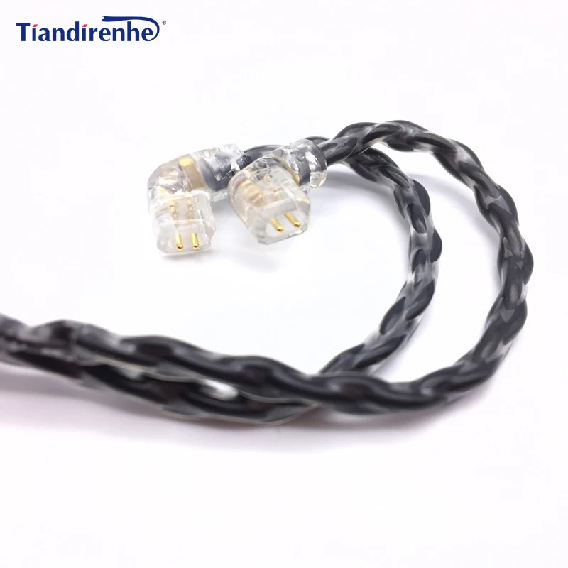 

8 Strands Cable 0.78mm 2 Pin for QDC ZSN Earphone Headset 2.5mm 3.5mm 4.4mm Custom Earphone Cable for IPhone Android IOS