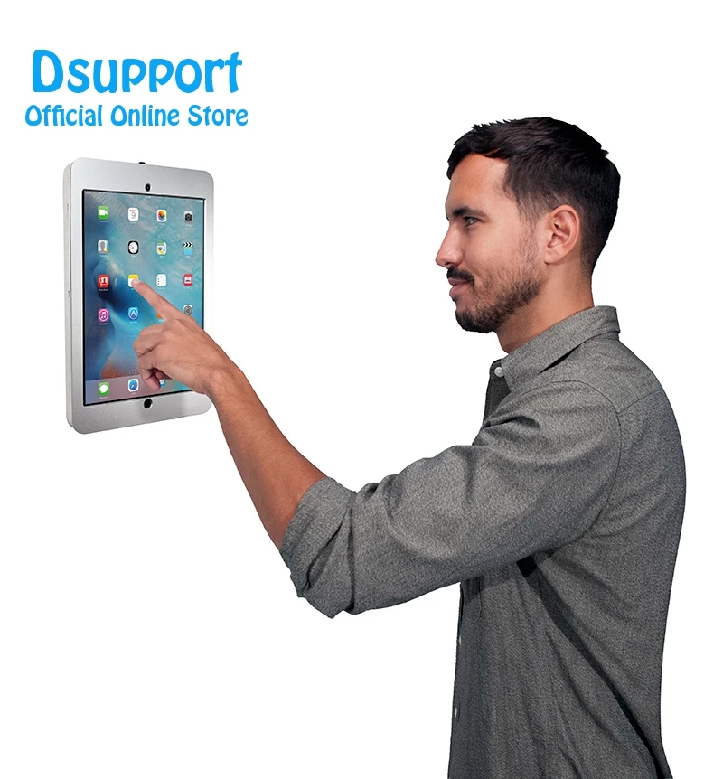Apto para Ipad Liga de Alumínio Expositor com Fechadura Polegada Tablet Wall Mounted Anti Roubo Design Segurança Pro 12.9 pc - Imagem 2