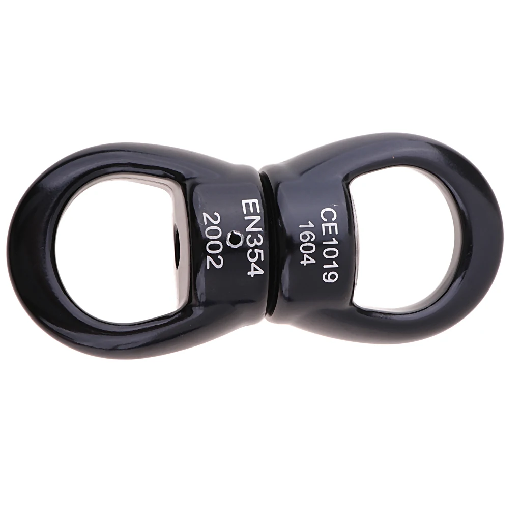 

30KN Arborist Rescue Climbing Swivel Rotor Hook Swivel Ring Rotary Connector Hammock 11x4x2.5cm