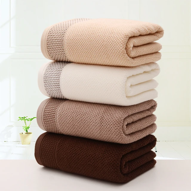 Lyn Gy Brown White Soft Absorbent 100 Cotton Solid Honeycomb Bath Lyn Gy Brown White Soft Absorbent 100 Cotton Solid Honeycomb Bath Towels Beach Towel For S