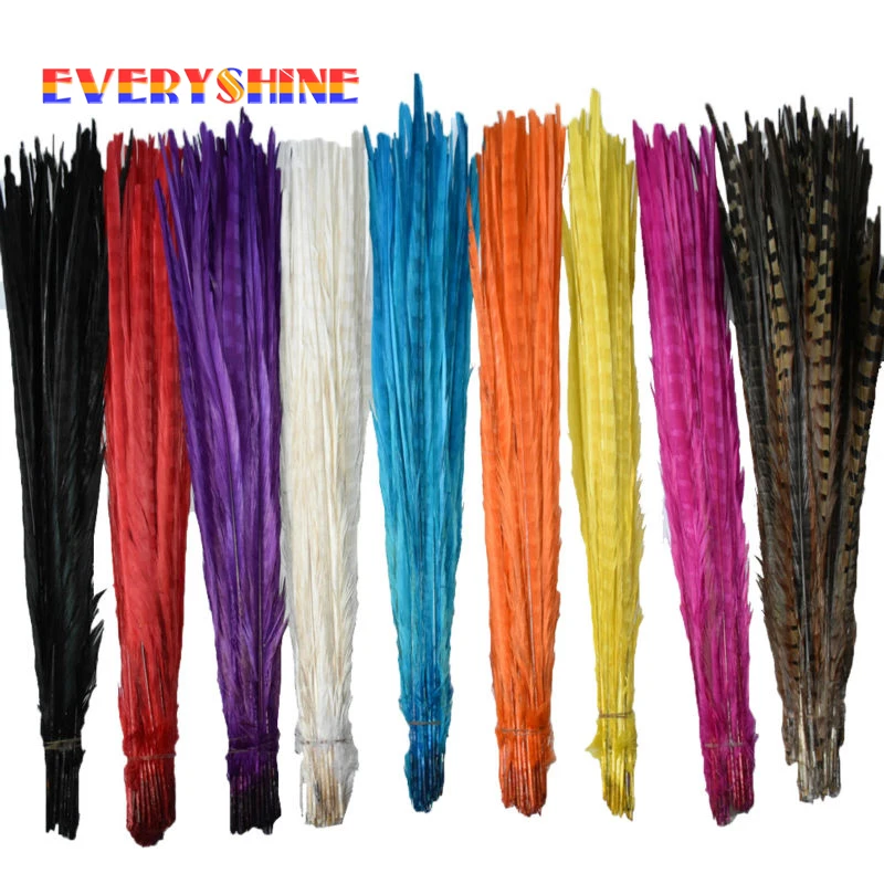 

12pcs/lot Length 45-50cm Natural Pheasant Tail Feathers DIY Wedding Head Ornaments Flower Arrangement Decorations Feathers IF36