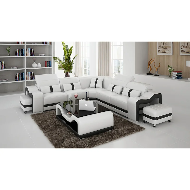 

Modern Sectional Leather Sofa Set 7 Seaters