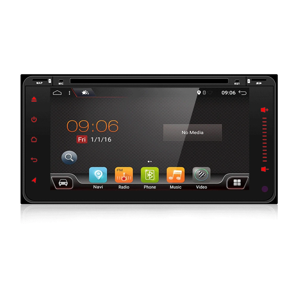 Flash Deal 2 DIN Octa Core car dvd android 9.0 double din gps navigation Wifi usb+Bluetooth+Radio for Toyota Hilux Camry Corolla Prado RAV4 1