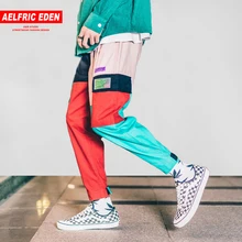 Aelfric Eden, винтажные цветные спортивные штаны,, хип-хоп стиль, мужские Лоскутные повседневные брюки, шаровары, джоггеры, брюки-карго, B044