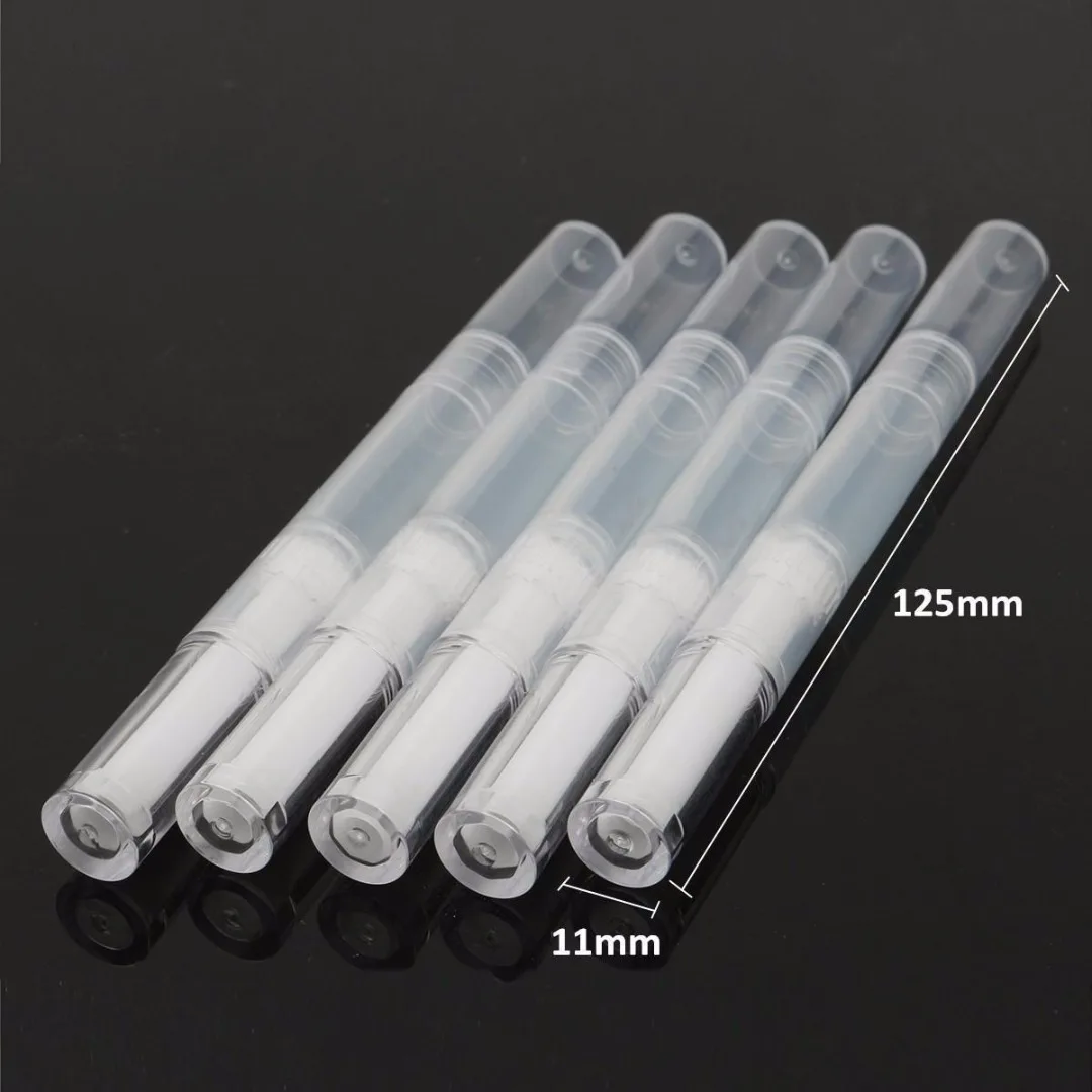 Shellhard 5pcs 3ml Empty Twist Pen With Brush High Quality Cosmetic Twist Pen Nail Polish Tube for Lip Gloss nail Nutrient oil